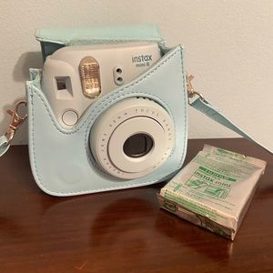 Blue Polaroid Instax Mini 8 w/ Case+Film!